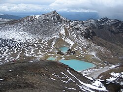Red Crater to the Emerald and Blue Lakes