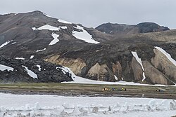 Through the Laugahraun lava field