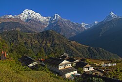 Stone stairs to Ghandruk
