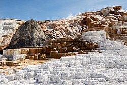 The travertine terraces